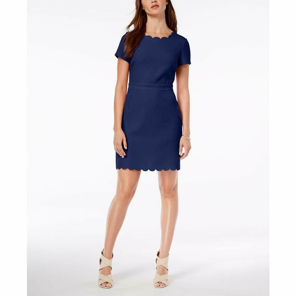 Maison Jules Scalloped trim dress